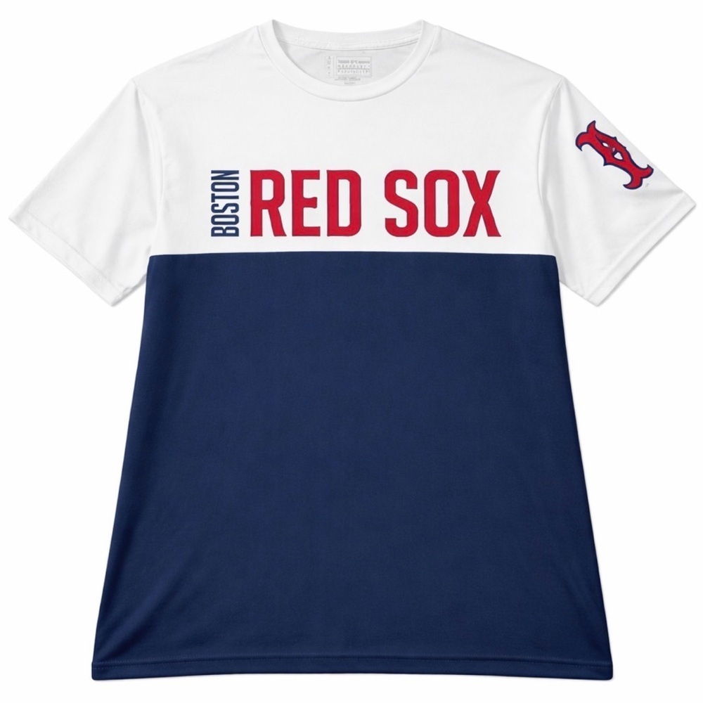 MLB Boston Red Sox Men's Short Sleeve Red White Blue Crew Tee Shirt Size Large